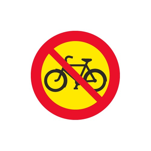 Veiskilt trafikk med sykkel og moped forbudt