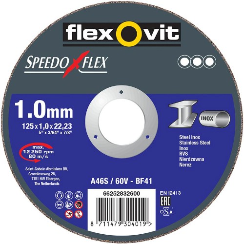 Kapskiva FLEXOVIT SpeedoFlex Inox Typ 41