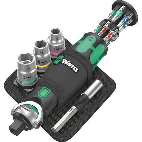 Bits- och hylsnyckelsats 1/4", 3/8" WERA 8009 Zyklop Pocket 2