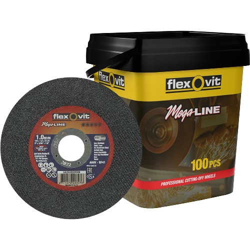 Kapskiva FLEXOVIT Mega Line Inox Typ 41 100-pack