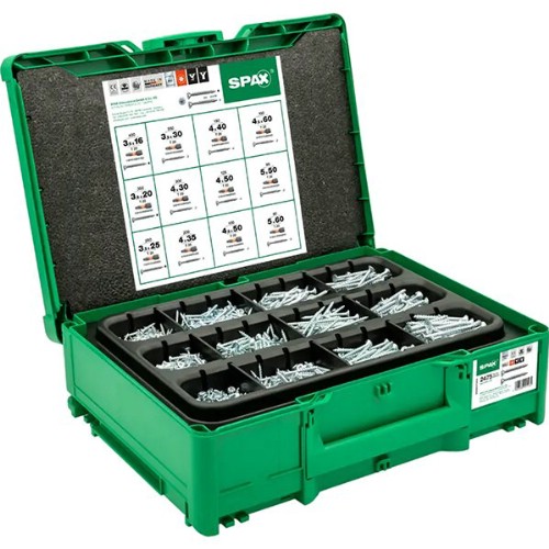 Sortimentslåda SPAX TFT Wirox i Systainer T-Loc Torx T-Star Plus