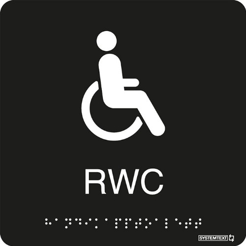 Skylt taktil RWC funktionsnedsättning