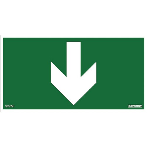 Skylt tilläggsskylt till nödskyltar självhäftande