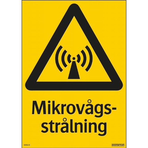 Skylt mikrovågsstrålning