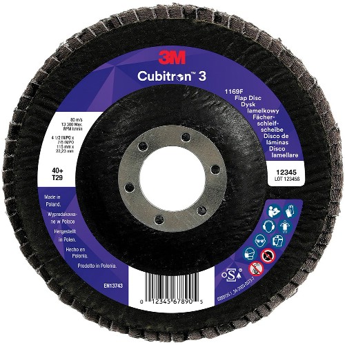 Lamellrondell 3M 1169F Cubitron 3 vinklad 